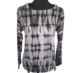 Nally & Millie women's size PS‎ earthtone tie-dye Vintage enforced seam HiLo Top